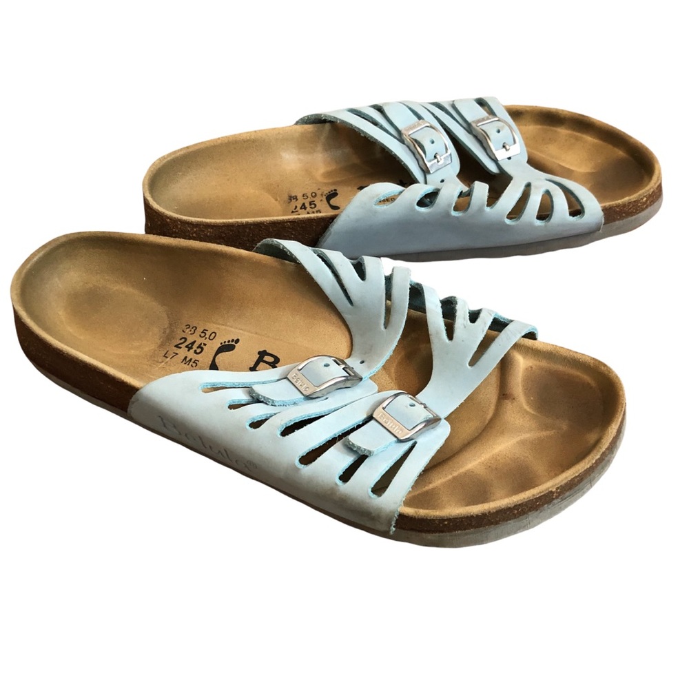 birkenstock betula light blue slide sandals size 7